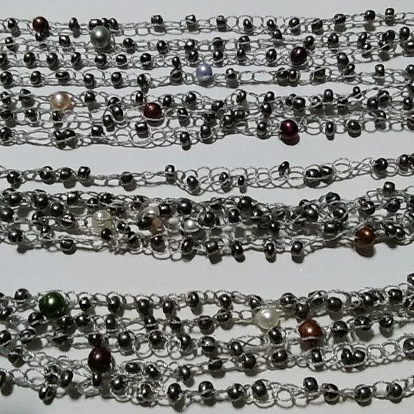 Pearl Macrame Necklace - Picture 5 of 6